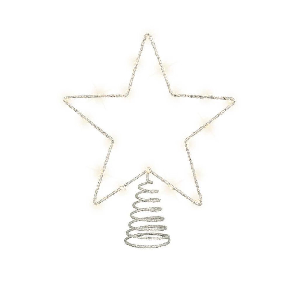 PUNTALE STELLA CON LED SILVER